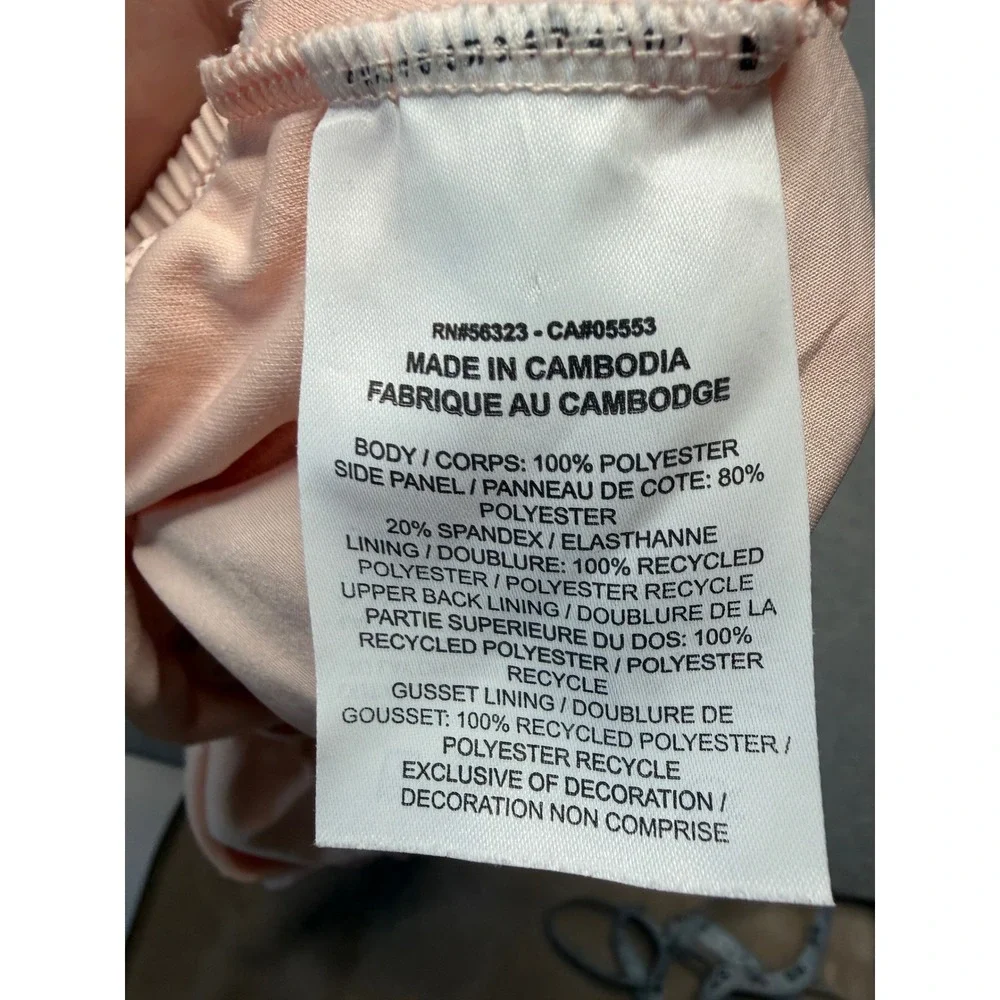 Nike Dri-FIT Women Running Shorts Peach Pink Mesh Trim Zip Pocket XS